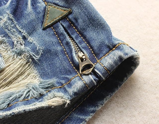 Fensajomon Women's Low Rise Summer Ripped Distressed Frayed Denim Shorts Sexy Jean thumbnail 6