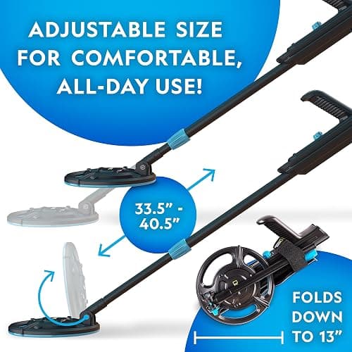 National Geographic Starter Metal Detector Kit for Kids - Kids Metal Detector with 7.4" Waterproof Coil & Trowel, Lightweight Gold Detector, Beach Detecting, Gift for Boys & Girls thumbnail 5