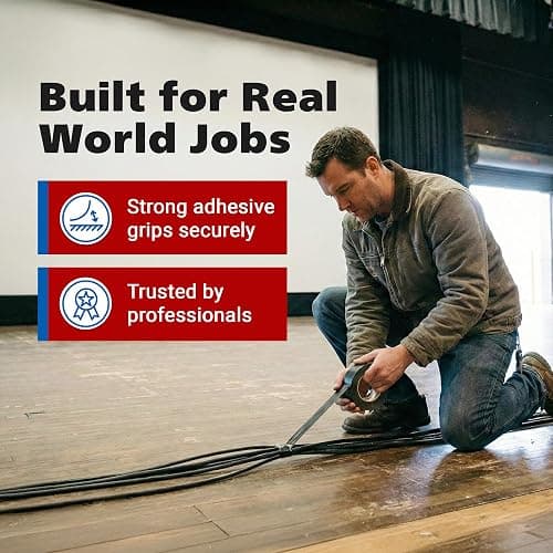 Gaffer Power Proudly Made in The USA, Real Professional Grade Gaffer Tape, Heavy Duty Gaffers Tape, Non-Reflective, Multipurpose. 2 Inches x 30 Yards, Black thumbnail 3