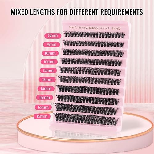 Sixstarhair Ciuffetti Ciglia Finte Kit Ciglia Extension 60D Volume Lash Clusters con Bond e dispositivo di rimozione 8-16mm DIY Eyelash Extension Kit thumbnail 2