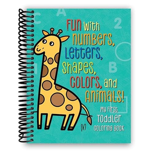 My First Toddler Coloring Book: Fun with Numbers, Letters, Shapes, Colors, and Animals! (Kids coloring activity books) - Image 1