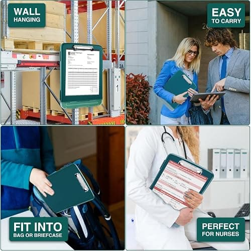 Sooez Clipboards with Storage, High Capacity Clip Boards 8.5x11 with Storage, Heavy Duty Nursing Clipboard Folder, Plastic Clipboard with Pen Holder for Women Teachers Work, School & Office Supplies thumbnail 7