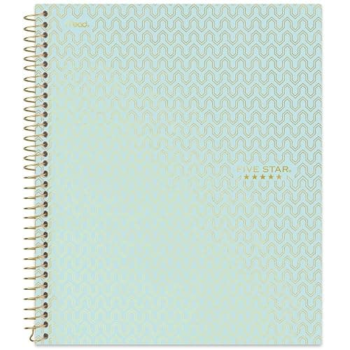 Five Star Spiral Notebook + Study App, 1-Subject, College Ruled Paper, 11" x 8-1/2", 100 Sheets, Design Will Vary (06348) - Image 1