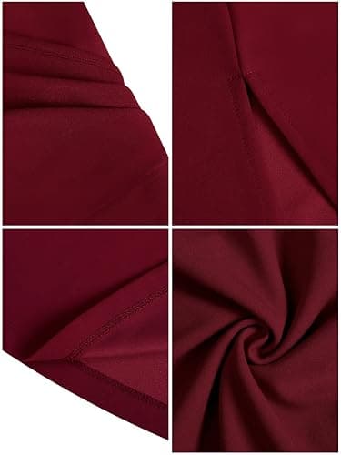 Laughido Robe de cocktail/de soirée/portefeuille/d'été/de fête/de mariage, élégante, longue, moulante, pour femme thumbnail 7