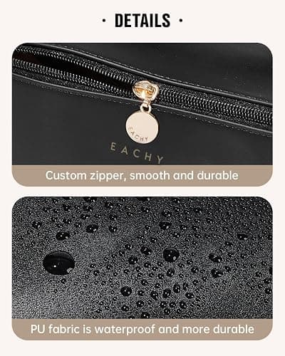 EACHY Travel Makeup Bag,Large Capacity Cosmetic Bags for Women,Waterproof Portable Pouch Open Flat Toiletry Bag Pattern Makeup Bag thumbnail 5