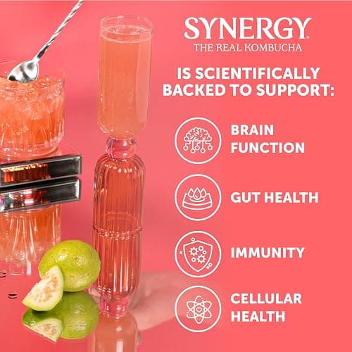 SYNERGY The Real Kombucha - Guava Goddess - 16 fl oz Bottle - Raw Probiotic Drink for Gut Health and Immune Support thumbnail 5