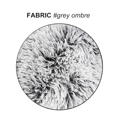Uhomy 2 Packs Fluffy Accent Pillows Cover 18"x18", Soft Gray Ombre Faux Fur Throw Pillow Case, Modern Luxury Decorative Square Cushion Cover for Farmhouse Home Decor for Sofa/Bed/Chair, 45x45cm thumbnail 2