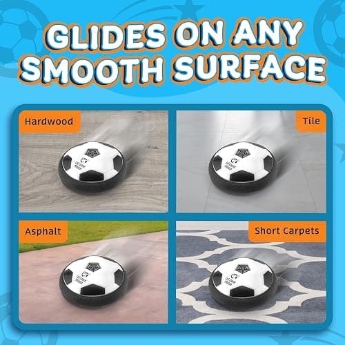 Let Loose Moose Hover Soccer Ball, Set of 2 LED Soccer Ball Toys, Gifts for 8 Year Old Boys, Indoor LED Floating Football for 7 Year Old Kids, Boy Birthday Gifts Age 4-6, 6-8, 8-12 Fun Sport Toy thumbnail 6