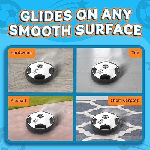 Let Loose Moose Hover Soccer Ball, Set of 2 LED Soccer Ball Toys, Gifts for 8 Year Old Boys, Indoor LED Floating Football for 7 Year Old Kids, Boy Birthday Gifts Age 4-6, 6-8, 8-12 Fun Sport Toy thumbnail 7