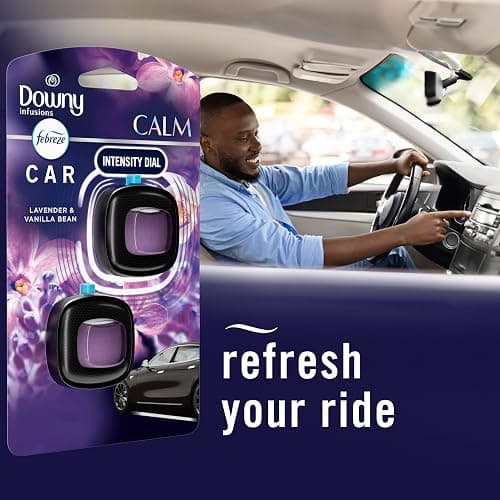 Febreze Car Vent Clip, Downy Calm Scent, 2 Count, 0.13 oz Total thumbnail 6