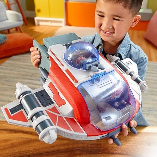Star Wars: Young Jedi Adventures The Crimson Firehawk, 17-Inch Ship with 2 Action Figures, Toys, Preschool Toys for 3 Year Old Boys & Girls thumbnail 6