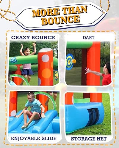 ACTION AIR Bounce House, Inflatable Bounce House with Air Blower, Bouncy Castle with Durable Sewn and Extra Thick, Family Backyard Jump House, Great Gift for Kids thumbnail 4