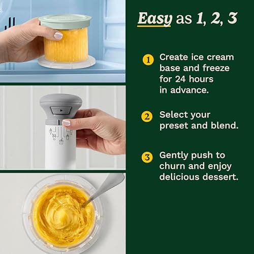 Cuisinart FastFreeze 5-in-1 Ice Cream, Sorbet, Milkshakes, Slushies and Mix-In Frozen Dessert Maker, Compact Machine, Easy to Use, Includes 3 Mixing Cups with Lids, ICE-FD10 thumbnail 7
