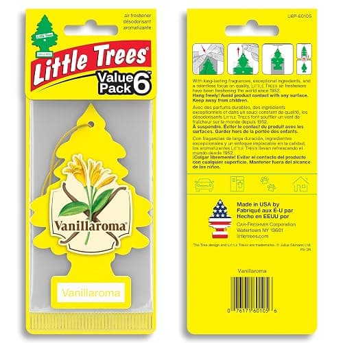 LITTLE TREES Car Air Freshener | Hanging Tree Provides Long Lasting Scent for Auto and Home | 24 Air Fresheners |Vanillaroma thumbnail 2