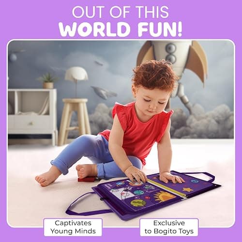 Busy Board for Toddlers 2–4 | Montessori Busy Book for Ages 3–5 | Alphabet, Numbers, Colors & Time Learning Toy | Educational Gift for Boys & Girls - Ideal Stocking Stuffer & Secret Santa Gift thumbnail 7