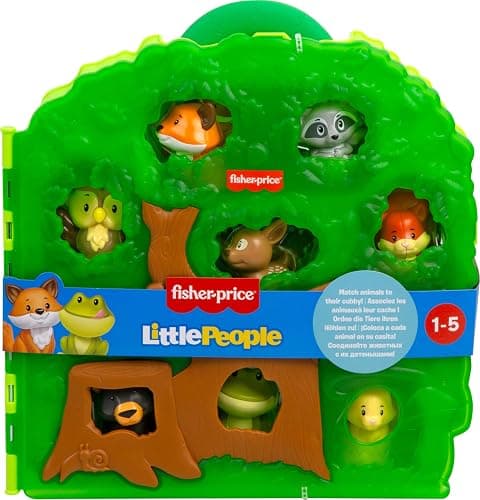 Fisher-Price Little People Toddler Toy Forest Friends Carry Case Playset with Animal Figures for Pretend Play Kids Ages 1+ Years thumbnail 6