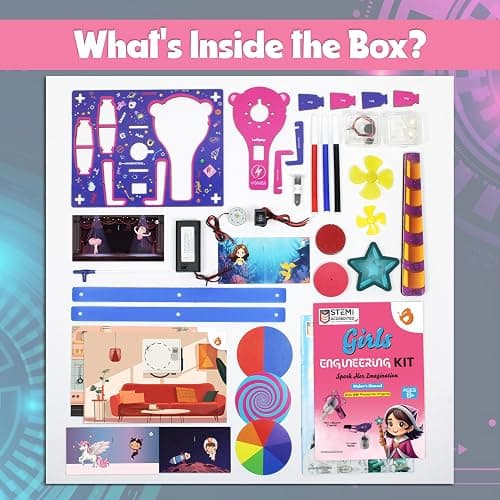 Butterfly EduFields 100+ Girls Engineering Science Kit for Kids Age 8-12 | 100+ STEM Projects & Science Experiments | Educational Learning Toy | Birthday Gifts for 8 9 10 11 12 Year Old Girls thumbnail 6