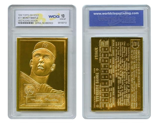 1952 Topps Mickey Mantle 22K Gold Rookie Card Design #311 - Graded GEM Mint 10 - Image 1