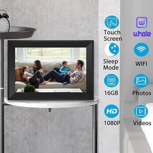 Uhale 10.1 Inch HD Touch Screen Digital Picture Frame WiFi Enabled,16GB Storage,Auto-Rotate, Digital Photo Frame Free Photo and Video Sharing to Family & Friends via The app thumbnail 2