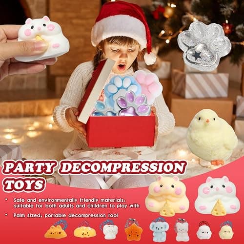 16pcs Squishy Pack,Fidget Toys Kit,Include taba Squishies Party Favors for Kids 4-8 8-12 Treasure Box Toys for Classroom Birthday Goodie Bag taba Squishy Stress Relief Toys thumbnail 8