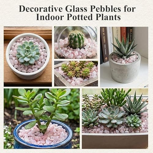 JOHOUSE Rose Quartz Crystals, 1LB Pink Crushed Rose Quartz Chips Bulk | Assorted Succulent Rocks, Plant Gravels, Aquarium Fish Tank Gravel, Vase Filler thumbnail 6