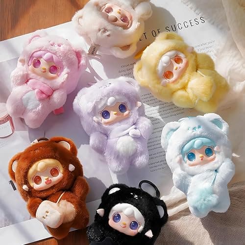 MTNSPTCR Yooki Take a Bite of Bear Series Plush Blind Box 1 PCS- Cute Vinyl Face Random Design Action Figures, Collectible Mystery Stuffed Toys Bag Charm Birthday for Girls thumbnail 4