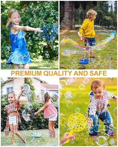 UniStylar Giant Bubble Wands, Big Bubble Wand Set with Tray Bulk, Funny Large Bubble Maker for Kids Adults Summer Huge Outdoor Activities Toys Birthday Party Favors Toddlers, 26 Pcs thumbnail 4