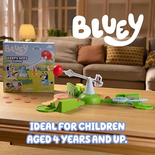 Bluey Keepy Uppy Game, Motorized Toddler Game with Bingo and Chilli Character Paddles, Games for 4+ Year Olds thumbnail 6