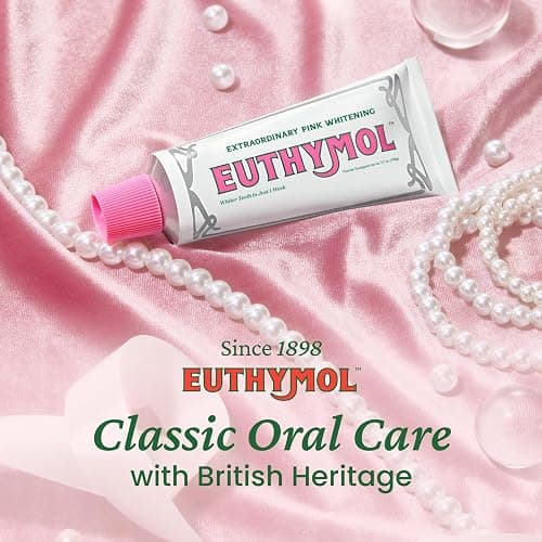 EUTHYMOL Whitening Toothpaste (3.7fl oz) - Stain Removal in 2 Weeks, Long-Lasting Freshness for Sensitive Gum & Teeth. Bad Breath, Cavity Prevention. Recyclable Aluminum Tube - Pack of 1 thumbnail 8