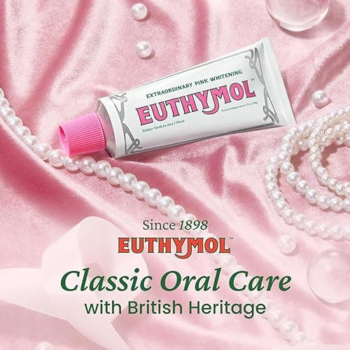 EUTHYMOL Whitening Toothpaste (3.7fl oz) - Stain Removal in 2 Weeks, Long-Lasting Freshness for Sensitive Gum & Teeth. Bad Breath, Cavity Prevention. Recyclable Aluminum Tube - Pack of 1 thumbnail 8