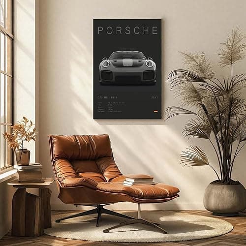 Super Car Poster for Boys Room,Racing Car Canvas Wall Art for Home Decor,Man Cave,Office Dorm Decoration Perfect for Birthday Party Gifts 3 thumbnail 3