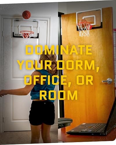 SKLZ Pro Mini Indoor Basketball Hoop - Over The Door – Portable - Great For Home, Dorms, Offices, and Gifts thumbnail 8