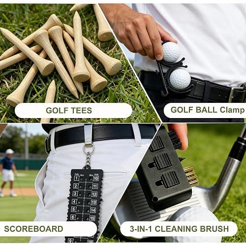 Seticek Golf Gifts for Men and Women,Golf Accessories Set with Gift Boxes, Golf Ball,Golf Tees,Brush,Multifunctional Divot Knife,Golf Ball Clamp,Rangefinder,Scorer thumbnail 5
