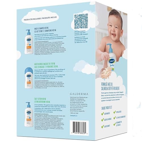 Cetaphil Baby Gift Pack - Baby Skincare Essentials - Paraben, Colourant and Mineral Oil Free, 3 Count (Pack of 1) thumbnail 2