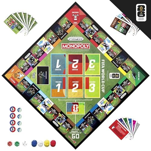 Monopoly Panini Prizm: FIFA World Cup Game I Soccer Board Game with Monopoly Panini Prizm FIFA World Cup 2026 Trading Cards I Ages 8+ thumbnail 4