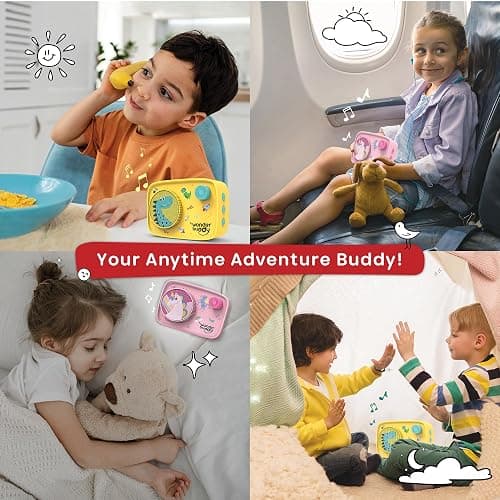 WonderBuddy Kids Story Box Audio Player, 500+ Preloaded Stories & Rhymes, Story Writing DIY Art Kit, Voice Recorder, Content Upgrade, Bluetooth, Birthday Gift for Boys Girls 3+ Years- Dino thumbnail 5