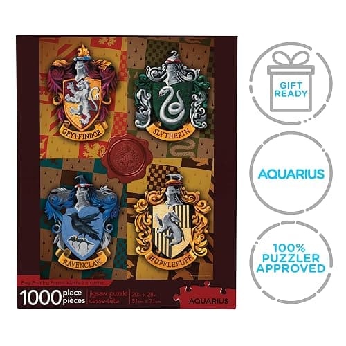AQUARIUS Harry Potter Puzzle House Crests (1000 Piece Jigsaw Puzzle) - Officially Licensed Harry Potter Merchandise & Collectibles - Glare Free - Precision Fit - 20x28in thumbnail 7