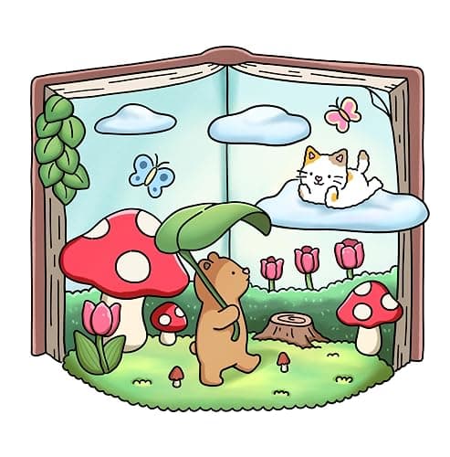 Fuzzy Tales: Fairycore Coloring Book for Adults & Teens Featuring Adorable Animals Characters (Fuzzy Friends Coloring) thumbnail 3