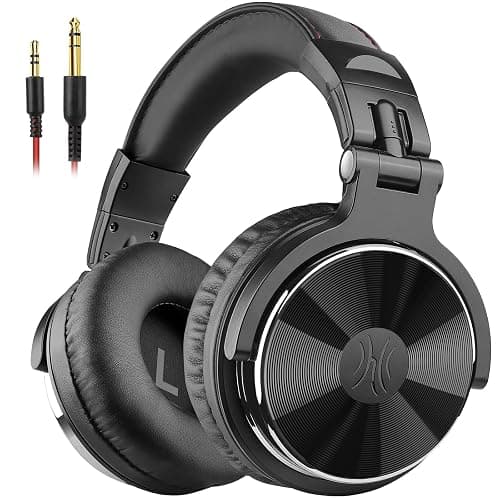 OneOdio Pro 10 Cuffie Over Ear, Cuffie Cablate con Shareporte Microfono, Jack 3,5 mm e 6,35 mm, Cuffie perRegistrazione, Mixaggio, Monitoraggio in Studio, DJ, Chitarra,Podcast, Cellulare, PC - Image 1