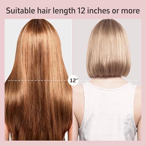 Hair Straightener - 2 in 1 Air Straightener and Hair Dryer Combo with High Speed Airflow + Wet to Dry Hair Straightener + Rapid Heat-Up + Customizable Temperature + LCD Display & Auto Shut-Off + No Heat Damage(Light Gold) thumbnail 6