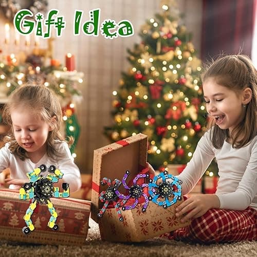 10 Pcs Transformable Fidget Spinner, Fidget Toys Bulk for Adults, Transformable Chain Robot Finger Toy DIY Deformation Robot Mechanical Spinners Stress Relief Fidget Toy for Teens Adults thumbnail 8