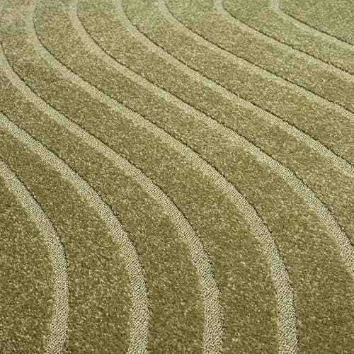 LUXE WEAVERS Modern Geometric Wave Green 9x12 Area Rug, Contemporary Stain Resistant Carpet thumbnail 5