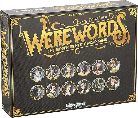 Bezier Games Werewords Deluxe Edition Social Deduction Word Game with Hidden Werewolves, Seer Role, Speedwords Mode, App Integration | 2–20 Players | Ages 8+ - Image 1