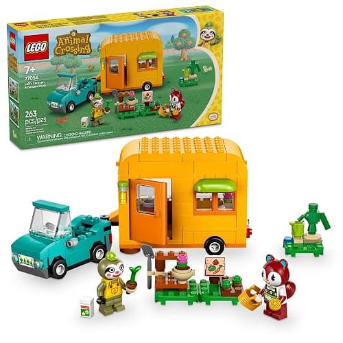 LEGO Animal Crossing Leif's Caravan & Garden Shop Building Toy - Gift for Birthdays - Animal Crossing Toy Figure and Playset for Kids, Girls and Boys, Ages 7+ - 77054 - Image 1