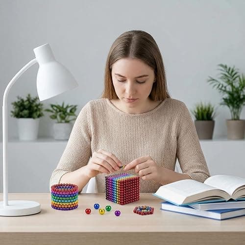 Desk Fidget Toys for Adults, Desk Fidgets Toys for Office Stress,Adults Beads Putty Toy 18+ Only(525PCS ,LargeSize) thumbnail 2