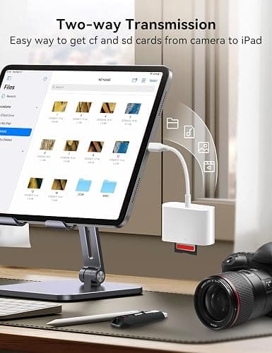 OPxjzws SD Card Reader, USB C to Micro SD/TF/CF Memory Card Reader, 4 in 1 USB Type C Camera Adapter for iPhone 15, iPad Pro, MacBook, Supports Memory Card SD/Micro SD/TF/Compact Flash thumbnail 5