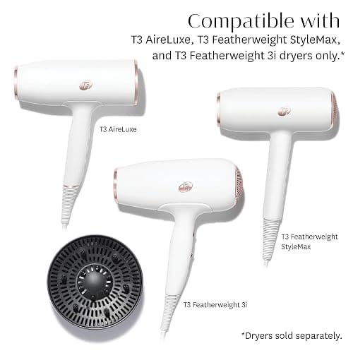 T3 SoftTouch 3 Diffuser | Compatible with T3 AireLuxe, T3 Featherweight StyleMax & T3 Featherweight 3i Hair Dryers only | Volumize, Define Curls and Eliminate Frizz for Wavy, Curly or Coily Hair thumbnail 2