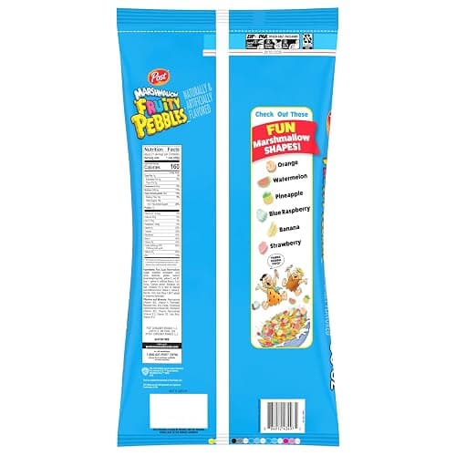 Marshmallow Fruity PEBBLES Breakfast Cereal for Kids, Gluten Free, Made with Sweetened Puffed Rice, 30 oz Bag (Pack of 2) thumbnail 8