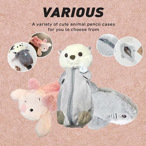 Cmtuuy Pencil Case, Cute Pencil Pouch, Pen Bag Case, Plush Large Capacity Storage Bag, Zipper Pen Pouch for Girl and Boy (Shark) thumbnail 4
