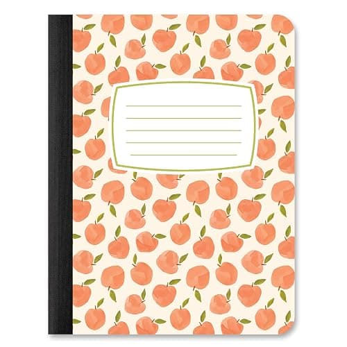 Studio Oh! Composition Notebook Duo 2 Pack 7.5" x 9.75", Back to School Supplies & Cute College Essentials, Aesthetic Notebook for School, 160 Page Lined Paper, 70 GSM Paper Wt., Peaches & Avocados thumbnail 5